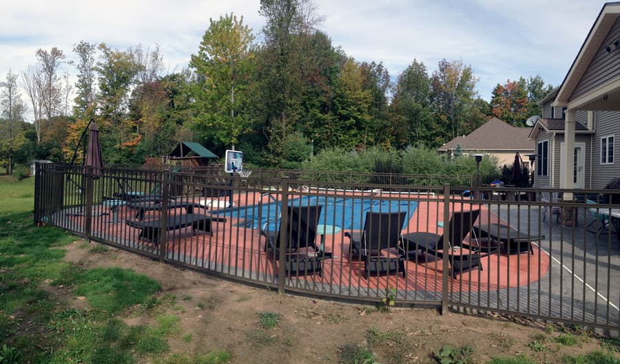 Commercial aluminum fence