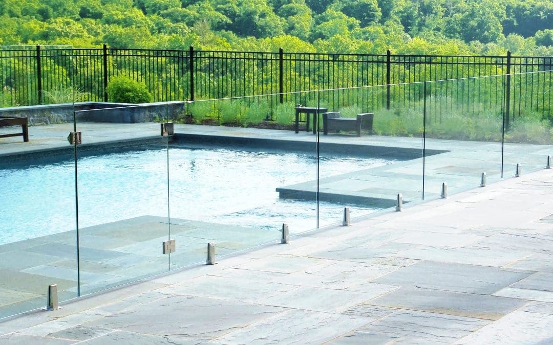 Glass pool fence installation